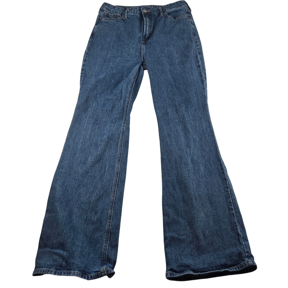 Old Navy Higher High Rise Flare Jeans Women's Size 10 Medium Wash Stretch